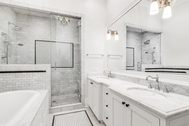 Marble-Accented Walk-In Shower